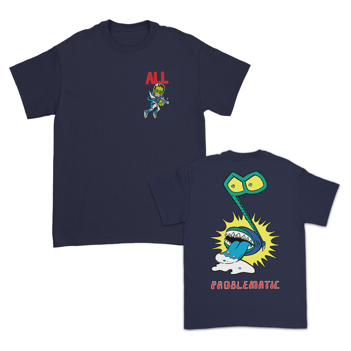 Problematic Invader Tee (Navy)